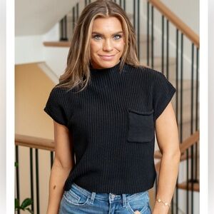 Senana black mock neck sweater
